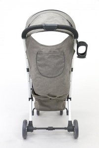 Carucior Asalvo Cotton Bej, spatar reglabil, mod inclinare completa, suport pentru picioare reglabil, rotire 360 grade pe rotile din fata - 1