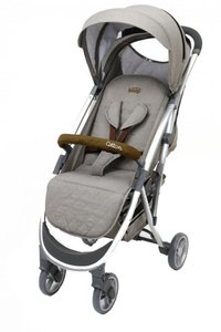 Carucior Asalvo Cotton Bej, spatar reglabil, mod inclinare completa, suport pentru picioare reglabil, rotire 360 grade pe rotile din fata - 8