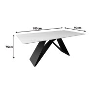 Masa, Mapele, Negru, 180x90x75 cm - 6