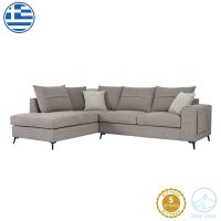 Coltar dreapta Montana tesatura gri si perne gri deschis 275x215x93 cm - 1