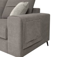 Coltar dreapta Montana tesatura gri si perne gri deschis 275x215x93 cm - 2
