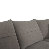 Coltar dreapta Montana tesatura gri si perne gri deschis 275x215x93 cm - 3