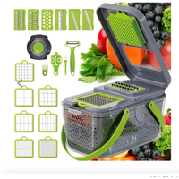 Taietor de legume multifunctional, 22 piese, toaca legume si fructe, model JD-3112 - 1