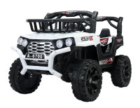 Masinuta electrica pentru copii intre 2 si 4 ani, 4x4, Kinderauto CAPE-X, 100W, 12V, scaun tapitat, alb - 1