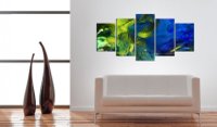 Tablou - Dance of Green Flames 100x50 cm - 2