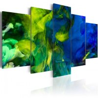 Tablou - Dance of Green Flames 100x50 cm - 1