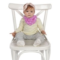 Esarfa multifunctionala SeviBebe din bumbac roz - 1