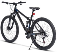 Bicicleta MTB Full-Suspension E-Carpat E2760A NegruGriAlbastru, roti 27.5 inch, inaltime utilizator 160-175 cm, greutate suportata 100 kg - 2