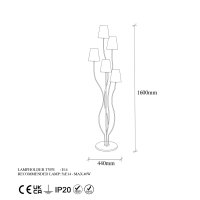 Lampadar Bonibon Auriu 44x44x160 cm - 7