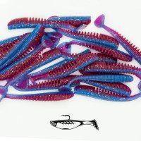 Shad Fast Strike Takeda Shad Red Blue 05, 5 cm, 1 g, 20 bucati - 2