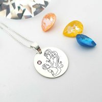 Lantisor personalizat Minunea mea din Argint 925 cu Cristal Swarovski - 1