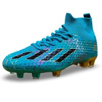 Ghete de fotbal Sky Wing 9701, cu glezna inalta si crampoane, verzi - 2