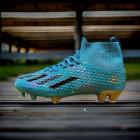 Ghete de fotbal Sky Wing 9701, cu glezna inalta si crampoane, verzi - 3