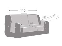 Husa Canapea 2 Persoane, Indico C04, 110 cm - 2