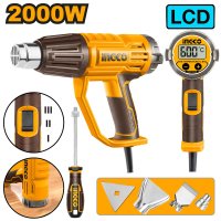 Pistol cu Aer Cald 2000W HG200058 – Control Digital LCD, Temperaturi 50-600°C, 3 Trepte de Debit Aer, Set Duze Inclus - 2