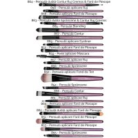 Set 20 pensule de machiaj Mauve Brushes cu husa de depozitare - 6