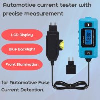 Tester Curent Auto Techstar® CNPJ-611, Cu Afisaj LCD Iluminat, Detectie Sigurante, Precizie ±2% - 4