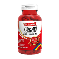 VITA-MIN Complex C+D3+Zn+Se+Mg - Supliment nutritiv cu 60 capsule de la AdNatura - 1