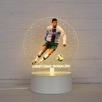 Lampa de veghe LED, Cristiano Ronaldo, 7 Culori, Lumina Ambientala, Alimentare USB sau 3 baterii AA - 2