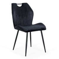 Scaun modern BUC 204 din catifea neagra pentru living - 1
