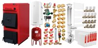 Centrala pe combustibil solid Fornello T-PRO 40 kW - Pachet complet cu accesorii - 1