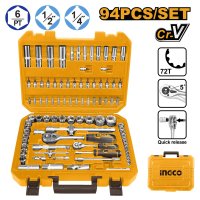 Set Chei Tubulare 1/4-1/2 94 piese, Ingco HKTS42941 - 1