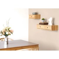 Comoda de perete Luzern din lemn masiv de nuc, 25x40x15 cm - 2