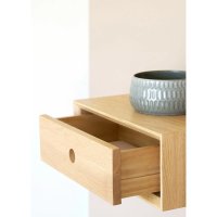 Comoda de perete Luzern din lemn masiv de nuc, 25x40x15 cm - 3