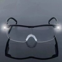 Ochelari cu lupa, zoom vision, led-uri ultra bright, reincarcabili usb, compatible cu ochelari de prescriptie, negru - 1