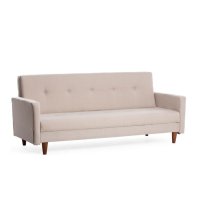 Canapea extensibila HIKO, 3 locuri, crem, 200x75x83 cm - 1