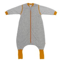 Sac de dormit cu picioruse si maneca lunga detasabila Gray Mottled Stripes 70 cm + manseta 2.5 Tog - 4