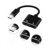 Convertor USB-C tata la 3,5 mm / USB-C mama , culoare: negru - 1
