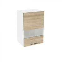 Corp suspendat 40 YANA, 1 usa, geam, corp alb, fronturi sonoma, 40x30x60 cm - 1