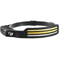 Lanterna LED pentru Cap, 1200 Lumeni cu Senzor de Miscare, 5 Moduri, Negru - 1