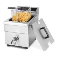 Friteuza Electrica Profesionala cu Inductie Kitchen Line, 8 lt, corp inox, 3500W, Functie Boost Pentru Incalzire Rapida - 1