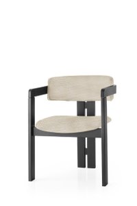 Scaun elegant CO, gri deschis si negru, dimensiuni 58x49x76 cm - 1