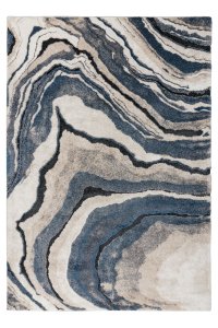 Covor Bologna albastru 160x230 cm, design scandinav cu dungi - 1