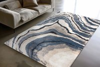 Covor Bologna albastru 160x230 cm, design scandinav cu dungi - 4