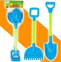 Set 2 ustensile de joaca pentru nisip Lopata si Grebla Blue - 9