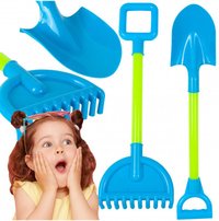 Set 2 ustensile de joaca pentru nisip Lopata si Grebla Blue - 12