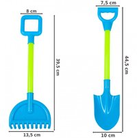 Set 2 ustensile de joaca pentru nisip Lopata si Grebla Blue - 15