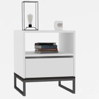 Noptiera Lida pentru dormitor,culoare alb,61 cm - 1