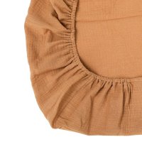 Cearceaf din muselina 60x107 cm pentru bebelusi - Biscuit - 1