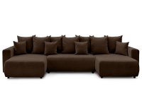 Colțar Extensibil, în formă de U, LIVIGNO, cu ladă de depozitare, 347x154x80 cm - 1