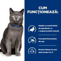 HILL'S Prescription Diet d/d, Rață cu Mazăre, dietă veterinară pisici, hrană uscată, sensibilități digestive HILL'S Prescription Diet d/d, Rață cu Mazăre, dietă veterinară pisici, hrană uscată, piele & blana, sistem digestiv, 3kg - 8