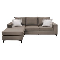 Coltar reversibil Fabulous in nuante mocha si crem - Dimensiuni 240x165x95cm - 2
