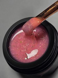 Gel Autonivelant Everin Petal Stories Blush Peony 15gr - Gel Roz cu Inserții Botanice - 1