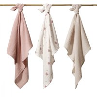 Set 3 scutece din muselina super soft 70x70 cm Babyono multicolor 03 - 6