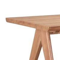 Masa Winslow rubberwood, culoarea nuc deschis 160x85x75cm - 2