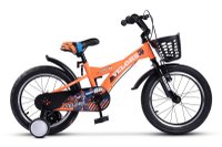 Bicicleta pentru copii Velors V1601A Portocaliu, roti 16 inch, 4-6 ani, 16 viteze, inaltime utilizator  100-115 cm , greutate suportata 60 kg - 1